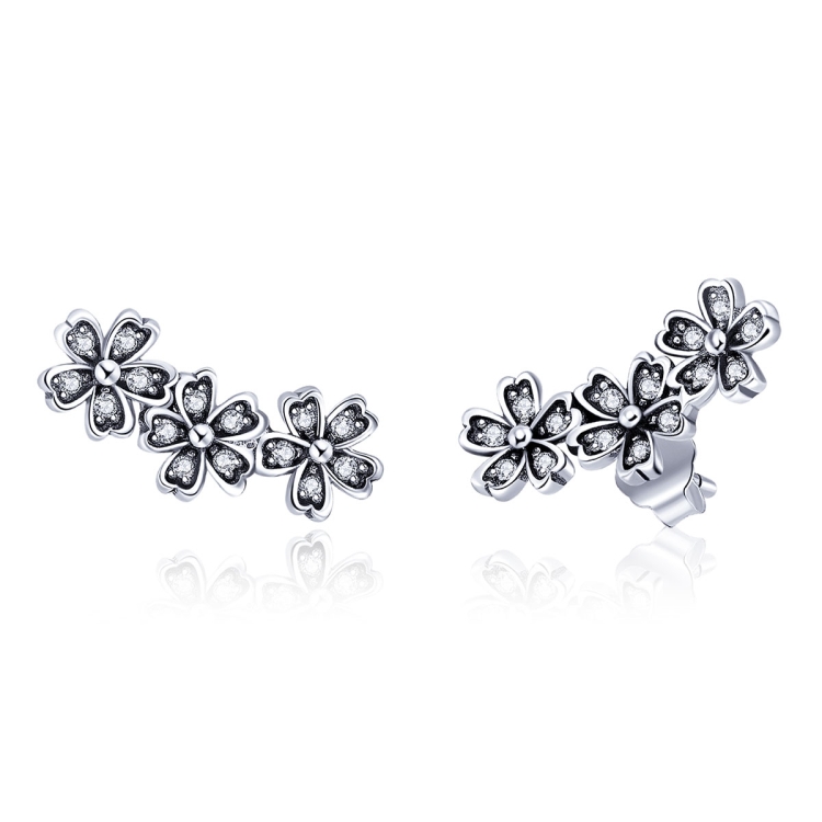 Flowers Zircon Earrings Sterling Silver Female Earrings Simple Earrings, Color:White
Flowers Zircon Earrings Sterling Silver Female Earrings Simple Earrings, Color:White