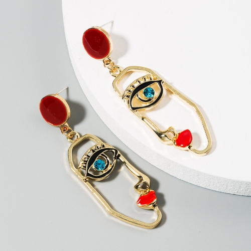 2 Pairs Exaggerated Personality Asymmetrical Face Red Lips Earrings Female S925 Silver Needle Long Earrings(Red)
2 Pairs Exaggerated Personality Asymmetrical Face Red Lips Earrings Female S925 Silver Needle Long Earrings(Red)