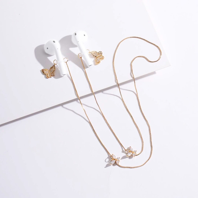 Universal Anti-lost Chain for Wireless Earphones Sweet and Simple Commuter Zircon Butterfly Anti-lost Necklace(Golden)
Universal Anti-lost Chain for Wireless Earphones Sweet and Simple Commuter Zircon Butterfly Anti-lost Necklace(Golden)