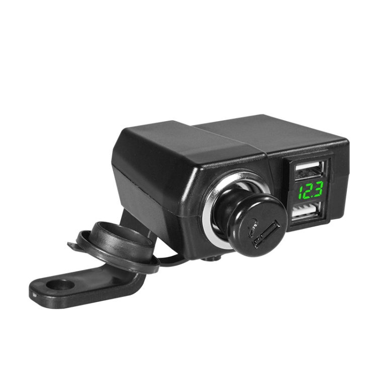 Motorcycle Car Dual USB Mobile Phone Charger With Cigarette Lighter Interface Multi-function Digital Display Car Charger, Style:DYUK-2 Green Light
Motorcycle Car Dual USB Mobile Phone Charger With Cigarette Lighter Interface Multi-function Digital Display Car Charger, Style:DYUK-2 Green Light
