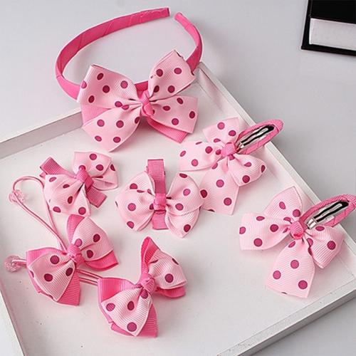 7 PCS/Set Children Accessories Hairband Baby Girls Lovely Bow Headwear Hair Clip(Pink + watermelon red dots)
7 PCS/Set Children Accessories Hairband Baby Girls Lovely Bow Headwear Hair Clip(Pink + watermelon red dots)