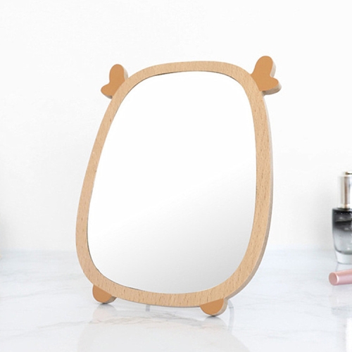 Cartoon Wooden Table Mirror Stainless Steel Bracket Single-sided Makeup Mirror, Style:3226A
Cartoon Wooden Table Mirror Stainless Steel Bracket Single-sided Makeup Mirror, Style:3226A