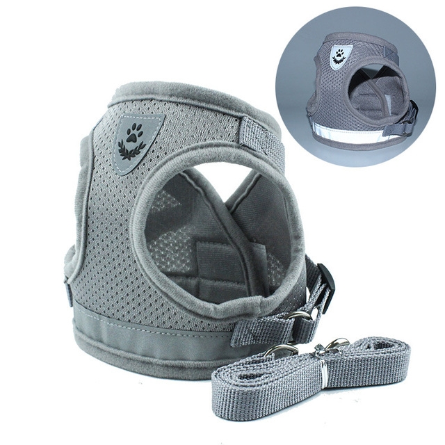 Adjustable Polyester Mesh Reflective Vest Lead Leash for Pet Dog, Size:M(Grey)
Adjustable Polyester Mesh Reflective Vest Lead Leash for Pet Dog, Size:M(Grey)