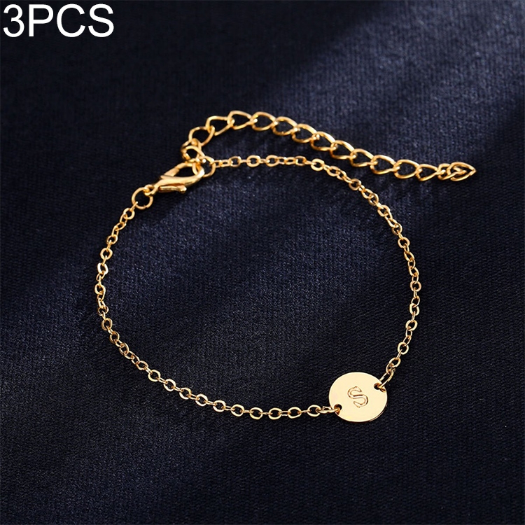 3 PCS S Letter Gold Color Bracelet and Bangle for Woman Adjustable Simple Bracelets
3 PCS S Letter Gold Color Bracelet and Bangle for Woman Adjustable Simple Bracelets