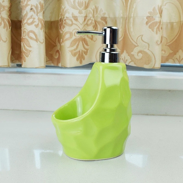 Ceramic Hand Soap Bottle Liquid Soap Dispenser for Kitchen Hotel Bathroom With Plastic Pressing Head(Apple Green Concave)
Ceramic Hand Soap Bottle Liquid Soap Dispenser for Kitchen Hotel Bathroom With Plastic Pressing Head(Apple Green Concave)