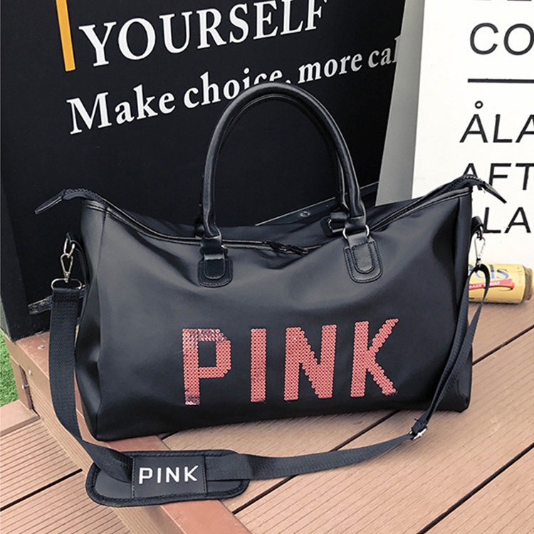 Large Ladies Travel Bag Sequins Shoulder Bag Women Handbag Ladies Portable Waterproof Bag(Black)
Large Ladies Travel Bag Sequins Shoulder Bag Women Handbag Ladies Portable Waterproof Bag(Black)