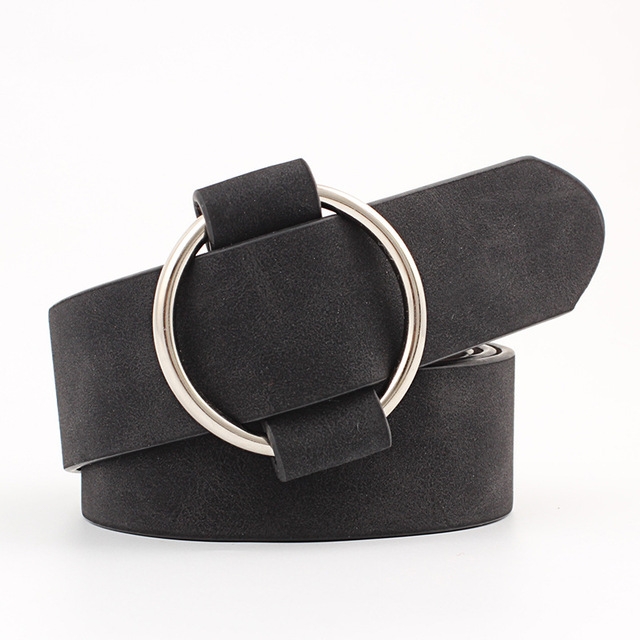 Casual Needleless Round Buckle Wide PU Leather Belt for Women, Belt Length:103cm(Black)
Casual Needleless Round Buckle Wide PU Leather Belt for Women, Belt Length:103cm(Black)