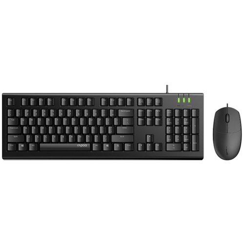 

Rapoo X125S PRO Computer Business Office USB Wired Keyboard and Mouse Set(Black)