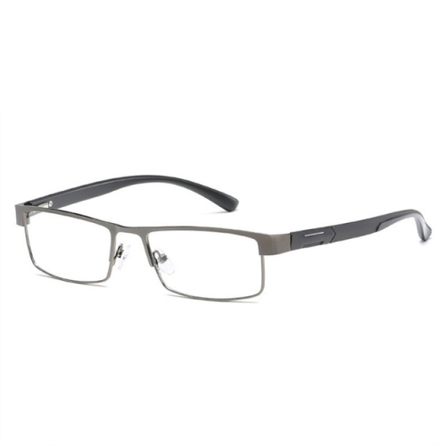 

Simple Matel Frame Reading Glasses Hyperopia Eyeglasses +2.50D(Gun-color)