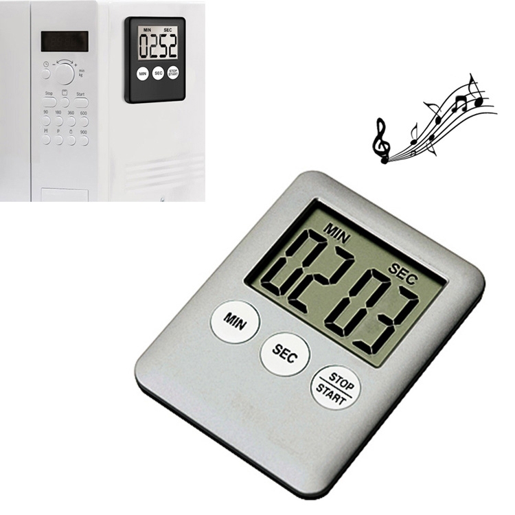 2 PCS Super Thin LCD Digital Screen Kitchen Timer Cooking Count Up Countdown Alarm Magnet Clock(Silver)
2 PCS Super Thin LCD Digital Screen Kitchen Timer Cooking Count Up Countdown Alarm Magnet Clock(Silver)