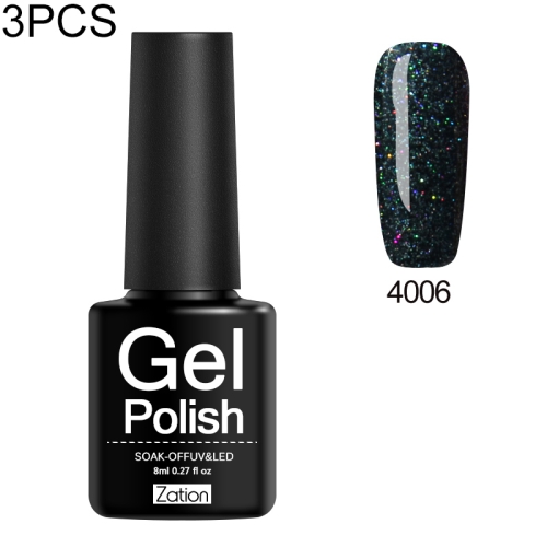 

3 PCS Neon Pigment Glitter Sticker Shining Gel Nail Polish Base Nails Painting Manicure Decorations Gel Varnish(4006)