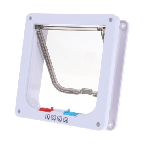 Pet Door 4 Ways Lockable Security Flap Door for Dog Cat Kitten Wall Mount Door Animal Small Pet Cat Dog Gate Door, Size:S(White)
Pet Door 4 Ways Lockable Security Flap Door for Dog Cat Kitten Wall Mount Door Animal Small Pet Cat Dog Gate Door, Size:S(White)