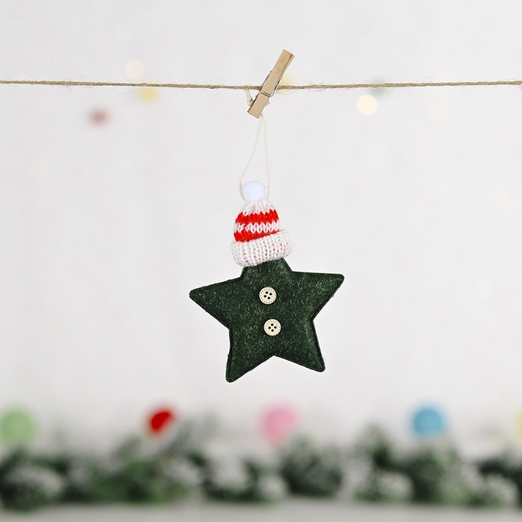 10 PCS Christmas Decoration Knitted Hat Five-Pointed Star Small Pendant(Green)
10 PCS Christmas Decoration Knitted Hat Five-Pointed Star Small Pendant(Green)