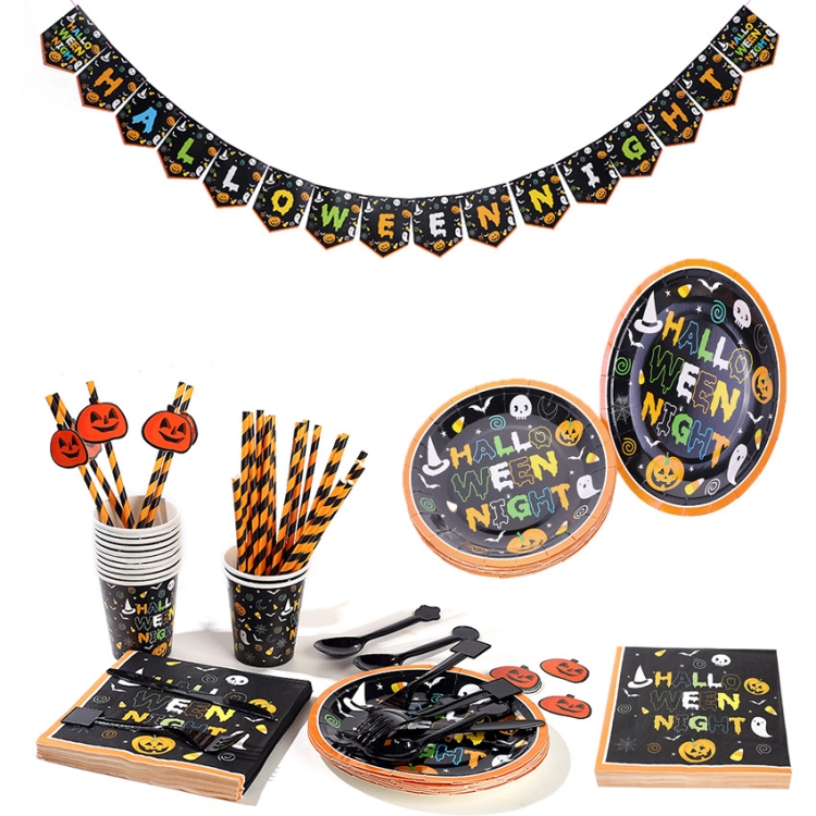24 Person Set Halloween Party Decoration Tableware Set Tablecloth Paper Plate Banner Without Straw
24 Person Set Halloween Party Decoration Tableware Set Tablecloth Paper Plate Banner Without Straw