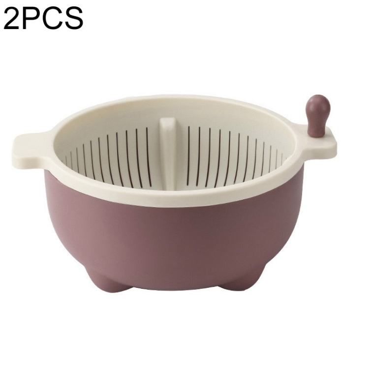 2 PCS Fruit Basket Double-Layer Dense Hole Drain Plastic Basket Household Hand-Operated Vegetable Washing Basket(Pink Purple)
2 PCS Fruit Basket Double-Layer Dense Hole Drain Plastic Basket Household Hand-Operated Vegetable Washing Basket(Pink Purple)