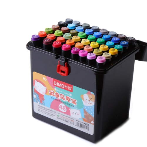 QIMO Children Art Graffiti Double-Headed Marker Pen Set, Specification: Black Pole 48 Color Oil Marker
QIMO Children Art Graffiti Double-Headed Marker Pen Set, Specification: Black Pole 48 Color Oil Marker