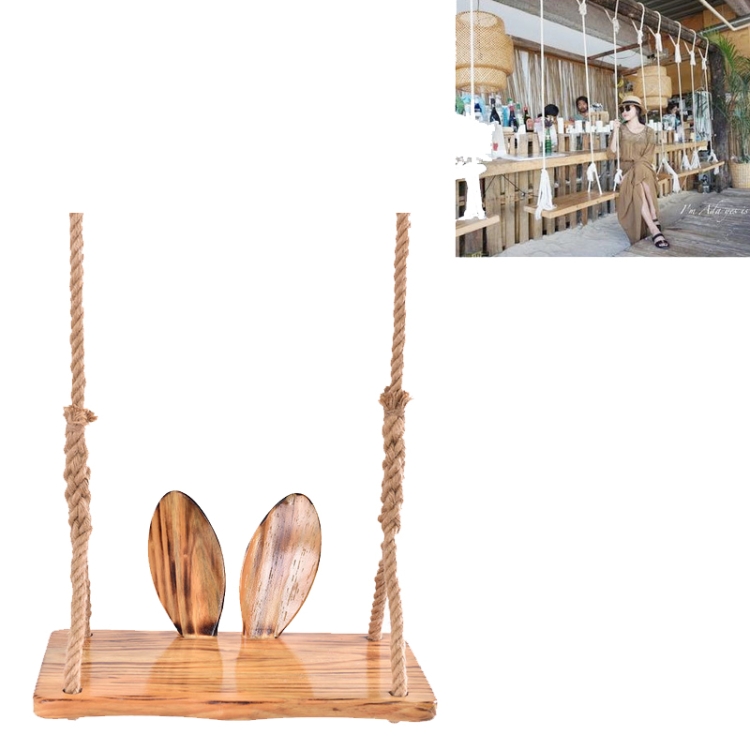 Solid Wood Outdoor And Indoor Swing Balcony Household Anticorrosive Carbonized Wood Swing Children And Adult Bunny Ears Backrest Hemp Rope Swing
Solid Wood Outdoor And Indoor Swing Balcony Household Anticorrosive Carbonized Wood Swing Children And Adult Bunny Ears Backrest Hemp Rope Swing
