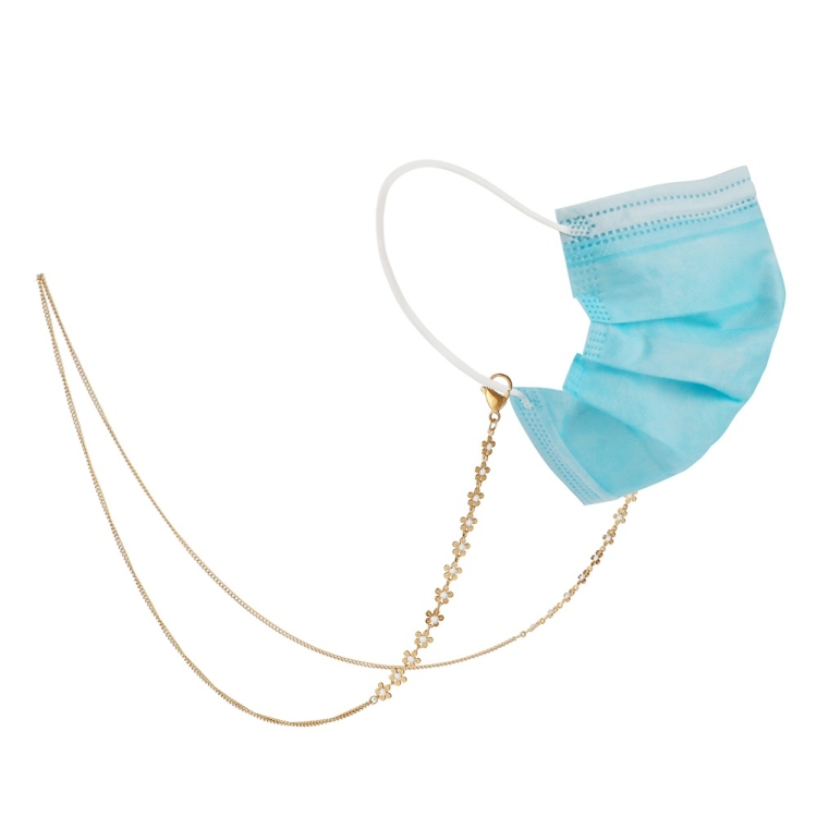 2 PCS Flower Gold-Plated Stainless Steel Hanging Neck Chain Anti-Lost Mask Lanyard(Gold White Flower)
2 PCS Flower Gold-Plated Stainless Steel Hanging Neck Chain Anti-Lost Mask Lanyard(Gold White Flower)