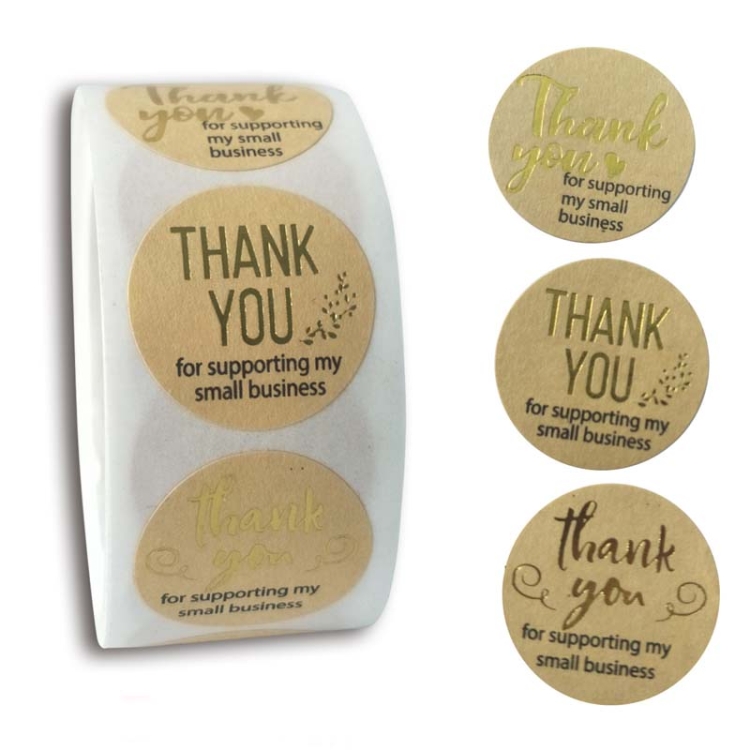 5 PCS Roll Kraft Paper Hot Stamping Thanks You Baking Sticker Label, Size: 2.5cm / 1 inch(D-03)
5 PCS Roll Kraft Paper Hot Stamping Thanks You Baking Sticker Label, Size: 2.5cm / 1 inch(D-03)