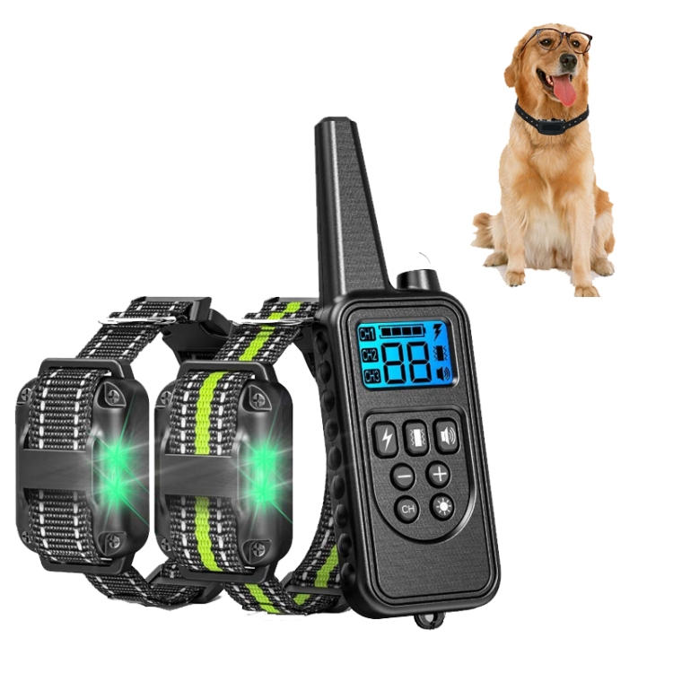 Bark Stopper Pet Supplies Collar Remote Control Collar Dog Training Device, Style:880-2
Bark Stopper Pet Supplies Collar Remote Control Collar Dog Training Device, Style:880-2