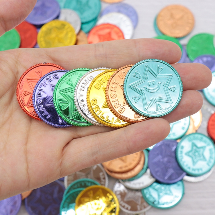 100 PCS / Bag Pirate Gold Coin Seven Color Lucky Coin Christmas Game Props 
100 PCS / Bag Pirate Gold Coin Seven Color Lucky Coin Christmas Game Props