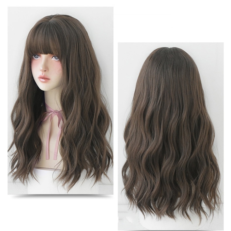 Ladies Long Hair Slightly Curly Wig Natural Fluffy Hair Cover, Color:Cool Brown
Ladies Long Hair Slightly Curly Wig Natural Fluffy Hair Cover, Color:Cool Brown
