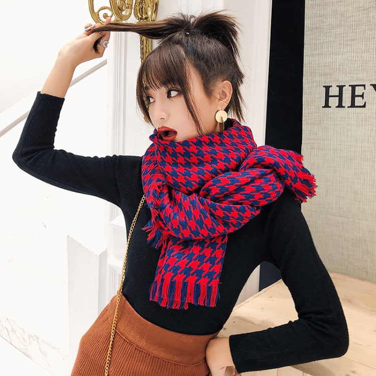 Houndstooth Pattern Autumn and Winter Scarf Fashionable Warm Long Dual-Use Big Shawl, Size:190 x 70cm(WF150 Red)
Houndstooth Pattern Autumn and Winter Scarf Fashionable Warm Long Dual-Use Big Shawl, Size:190 x 70cm(WF150 Red)
