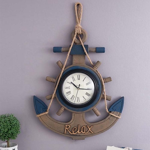Retro Old Decoration Wall Clock Living Room Wooden Clock Wall Decoration(Blue)
Retro Old Decoration Wall Clock Living Room Wooden Clock Wall Decoration(Blue)