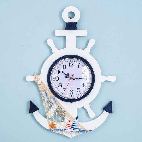 Mediterranean Style Blue And White Rudder Clock Wall Clock Home Living Room Bedroom Decoration Wooden Crafts, Style:Pisces
Mediterranean Style Blue And White Rudder Clock Wall Clock Home Living Room Bedroom Decoration Wooden Crafts, Style:Pisces