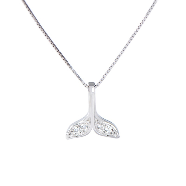 S925 Sterling Silver Fish Tail Necklace Girls Jewelry Whale Tail Necklace(White Gold)
S925 Sterling Silver Fish Tail Necklace Girls Jewelry Whale Tail Necklace(White Gold)