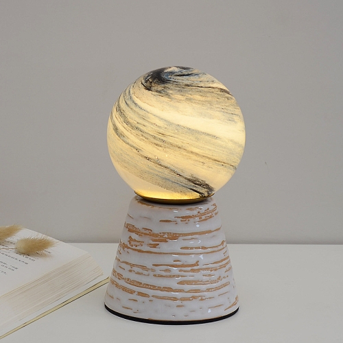 Creative Ceramic Planet Lamp Warm Decoration Moon Lamp Birthday Gift Bedroom Bedside Table Lamp, Power source: Button Switch-USB Cable( Milk White Base-12CM Blue Planet)
Creative Ceramic Planet Lamp Warm Decoration Moon Lamp Birthday Gift Bedroom Bedside Table Lamp, Power source: Button Switch-USB Cable( Milk White Base-12CM Blue Planet)