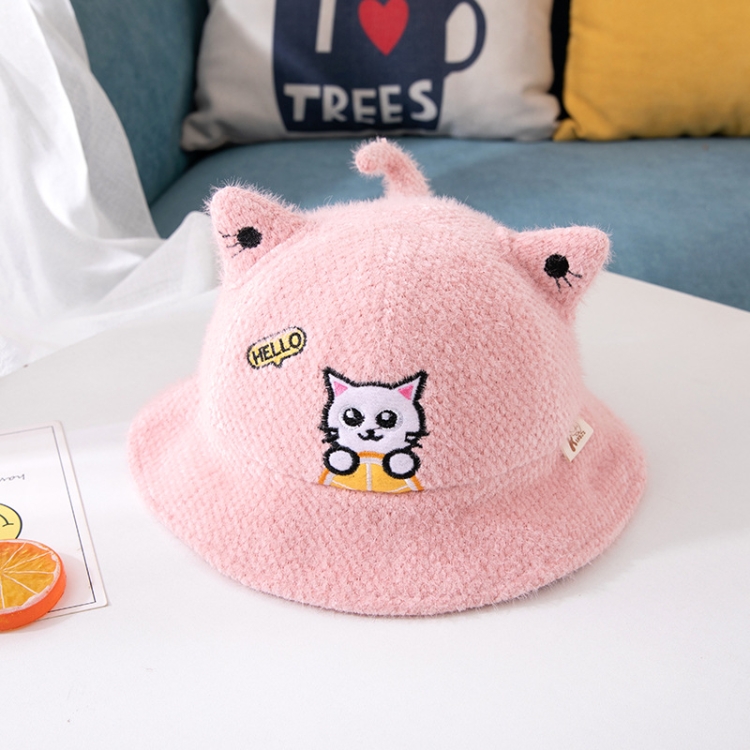 C0120 Autumn and Winter Cartoon Cat Embroidery Pattern Baby Fisherman Hat Baby Hat, Size: Suitable for Children Aged 1-3(Pink)
C0120 Autumn and Winter Cartoon Cat Embroidery Pattern Baby Fisherman Hat Baby Hat, Size: Suitable for Children Aged 1-3(Pink)