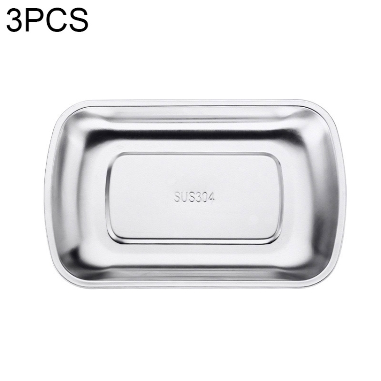 3 PCS Stainless Steel Tray Fruit Snack Storage Tray Hotel Tableware Towel Dish Snack Dish Household Dish, Size:Small(Steel)
3 PCS Stainless Steel Tray Fruit Snack Storage Tray Hotel Tableware Towel Dish Snack Dish Household Dish, Size:Small(Steel)