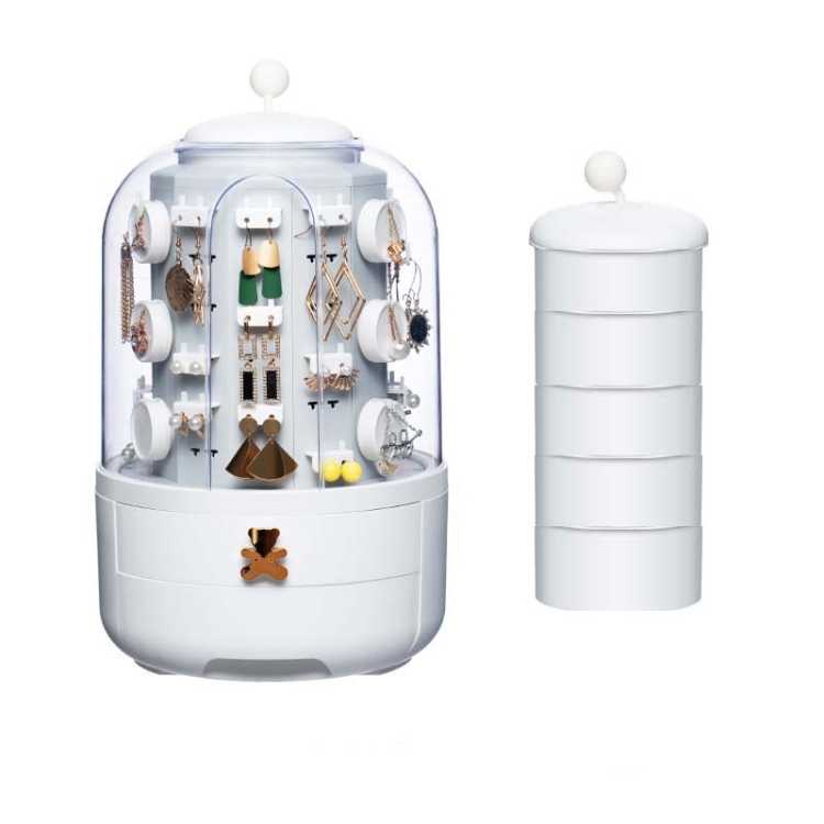 Jewelry Earring Display Stand Earring Necklace Large Capacity Jewelry Storage Box, Specification: Five-layer Rotating Inner Core(White)
Jewelry Earring Display Stand Earring Necklace Large Capacity Jewelry Storage Box, Specification: Five-layer Rotating Inner Core(White)