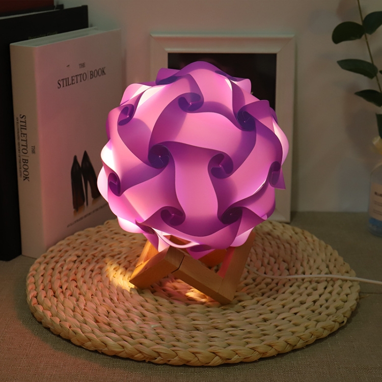 Creative Bedroom Bedside Night Light USB Round Romantic Room Decoration Lamp with Wood Base, Style: DIY Material Kit(Purple)
Creative Bedroom Bedside Night Light USB Round Romantic Room Decoration Lamp with Wood Base, Style: DIY Material Kit(Purple)