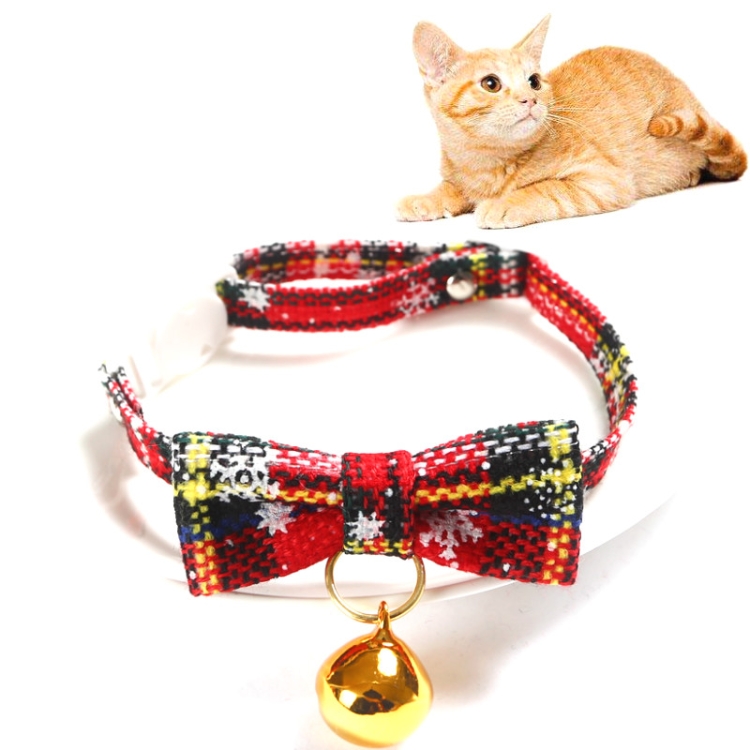 5 PCS Snowflake Christmas Red Plaid Adjustable Pet Bow Tie Collar Bow Knot Cat Dog Collar, Size:S 17-30cm, Style:Small Bowknot With Bell
5 PCS Snowflake Christmas Red Plaid Adjustable Pet Bow Tie Collar Bow Knot Cat Dog Collar, Size:S 17-30cm, Style:Small Bowknot With Bell