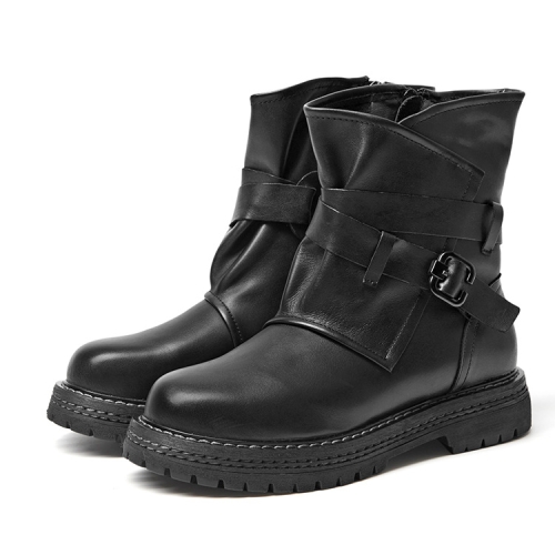Leather Martin Boots Female Autumn And Winter Middle Tube Retro Leather Boots, Size: 37(Black Plus Velvet)
Leather Martin Boots Female Autumn And Winter Middle Tube Retro Leather Boots, Size: 37(Black Plus Velvet)