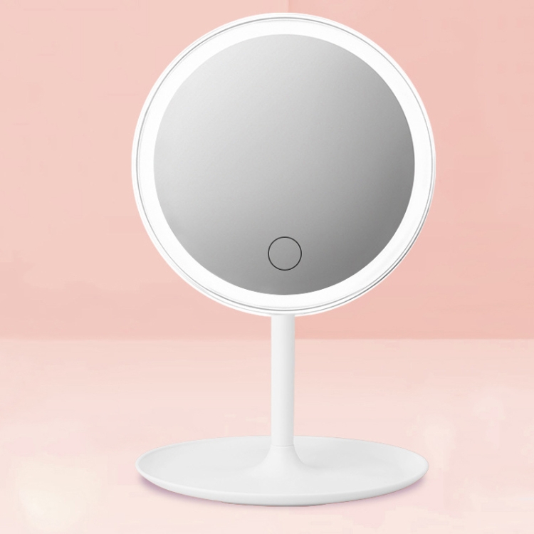 Make-Up Mirror With LED Light Fill Light Dormitory Desktop Dressing Small Mirror Girl Folding And Portable Mirror, Colour: White rechargeable Single Light 
Make-Up Mirror With LED Light Fill Light Dormitory Desktop Dressing Small Mirror Girl Folding And Portable Mirror, Colour: White rechargeable Single Light