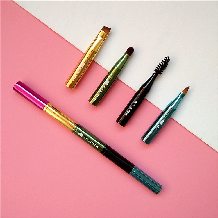 Colorful Portable Four-Head Makeup Brush Lip Brush Eyebrow Brush Eye Shadow Brush
Colorful Portable Four-Head Makeup Brush Lip Brush Eyebrow Brush Eye Shadow Brush