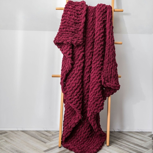 Handmade Thick Wool Knitted Blanket Sofa Chenille Stick Knitted Blanket, Size: 80 x 100 CM(Wine red)
Handmade Thick Wool Knitted Blanket Sofa Chenille Stick Knitted Blanket, Size: 80 x 100 CM(Wine red)