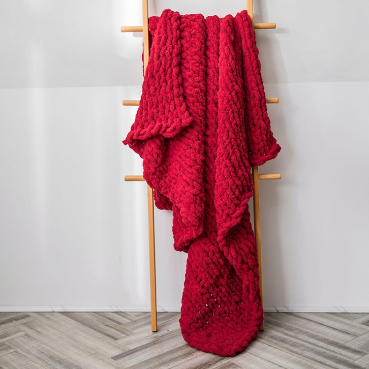 Handmade Thick Wool Knitted Blanket Sofa Chenille Stick Knitted Blanket, Size: 130 x 160 CM(Scarlet)
Handmade Thick Wool Knitted Blanket Sofa Chenille Stick Knitted Blanket, Size: 130 x 160 CM(Scarlet)