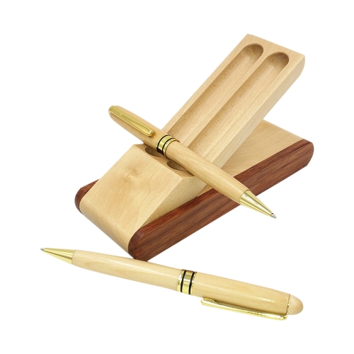Creative Maple Pen Set with Wooden Pen Box Student Stationery Office Gifts, Style:2PCS Ballpoint Pen+Pen Box
Creative Maple Pen Set with Wooden Pen Box Student Stationery Office Gifts, Style:2PCS Ballpoint Pen+Pen Box