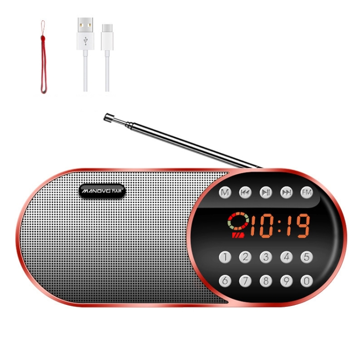 MANOVO F1 Card Audio Outdoor Portable Time Display Player Bluetooth Speaker with Lighting Function(Red)
MANOVO F1 Card Audio Outdoor Portable Time Display Player Bluetooth Speaker with Lighting Function(Red)