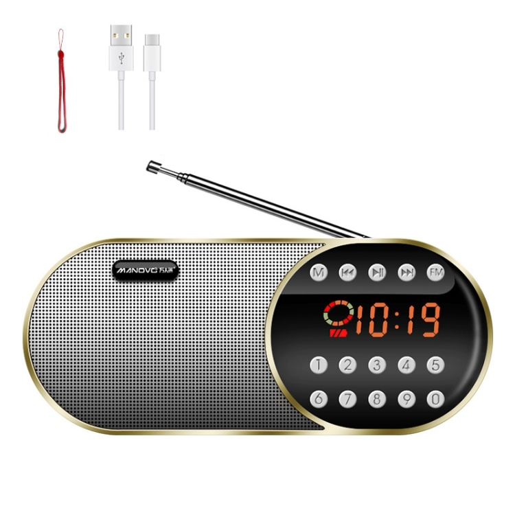 MANOVO F1 Card Audio Outdoor Portable Time Display Player Bluetooth Speaker with Lighting Function(Golden)
MANOVO F1 Card Audio Outdoor Portable Time Display Player Bluetooth Speaker with Lighting Function(Golden)