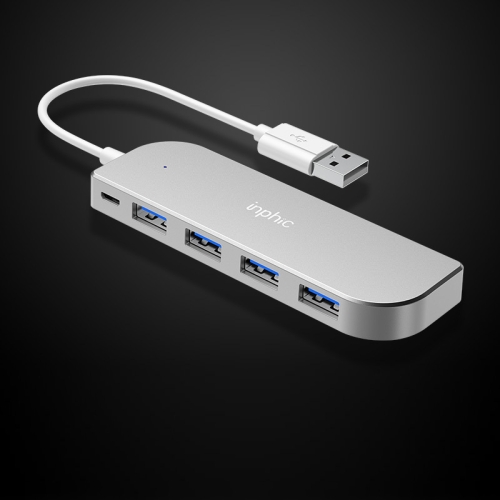 

Inphic H6 Aluminum Alloy USB 2.0 HUB 4 Ports Splitter USB HUB Extender, Number of interfaces: USB 2m