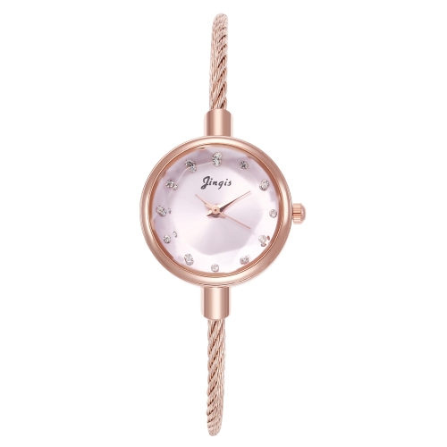 2 PCS Ladies Round Diamond Dial Bracelet Watch Stainless Steel Twisted Thin Chain Quartz Watch(Pink)
2 PCS Ladies Round Diamond Dial Bracelet Watch Stainless Steel Twisted Thin Chain Quartz Watch(Pink)