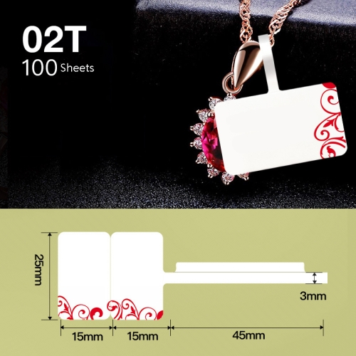 2 PCS Jewelry Tag Price Label Thermal Adhesive Label Paper for NIIMBOT B11 / B3S, Size: 02T Cardamom 100 Sheets
2 PCS Jewelry Tag Price Label Thermal Adhesive Label Paper for NIIMBOT B11 / B3S, Size: 02T Cardamom 100 Sheets