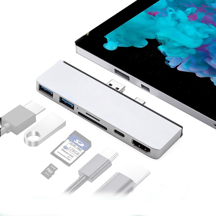 Cabledeconn T0409 Multifunctional USB 3.0 HUB Docking Station Network Cable Interface Converter For Microsoft Surface Pro 7
Cabledeconn T0409 Multifunctional USB 3.0 HUB Docking Station Network Cable Interface Converter For Microsoft Surface Pro 7