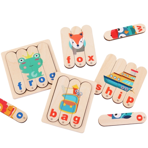 Wooden Bar Puzzles Kindergarten Spelling Words Ice Cream Stick English Learning Toy
Wooden Bar Puzzles Kindergarten Spelling Words Ice Cream Stick English Learning Toy