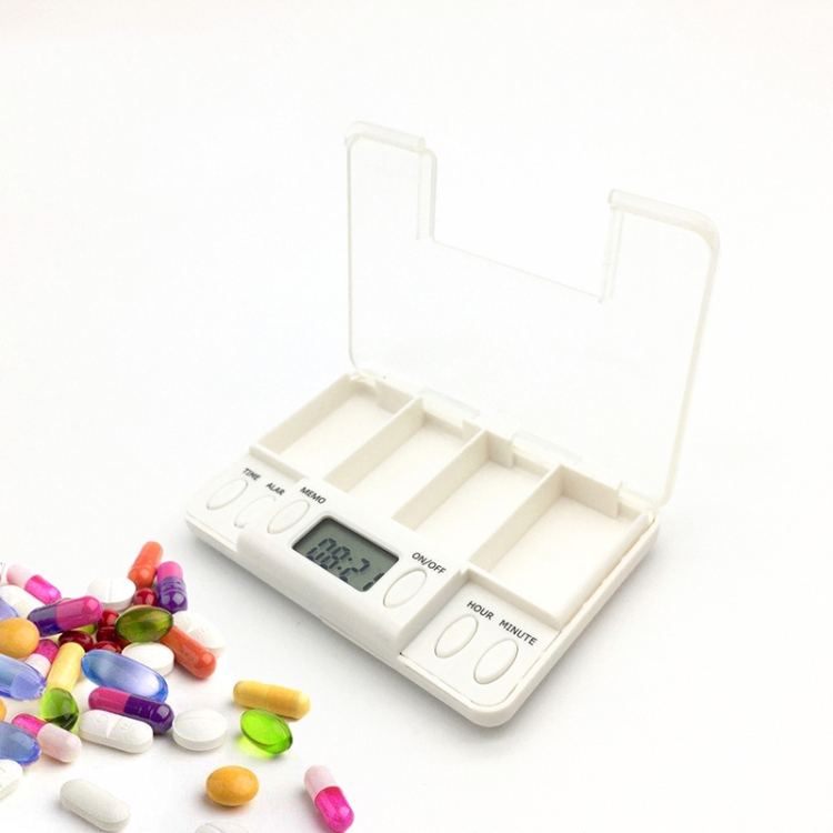 TF200 4-Cell Smart Timed Reminder Portable Plastic Pill Box Pill Storage Box(White)
TF200 4-Cell Smart Timed Reminder Portable Plastic Pill Box Pill Storage Box(White)